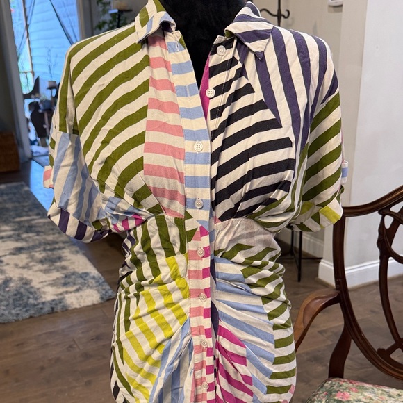 Striped Multicolor Shirt Dress